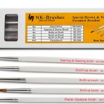 Porcelain Natural K Ceramist Brushes Stick 5 Piece Set Kolinsky - Used in Dental Lab - Arts & Crafts-0