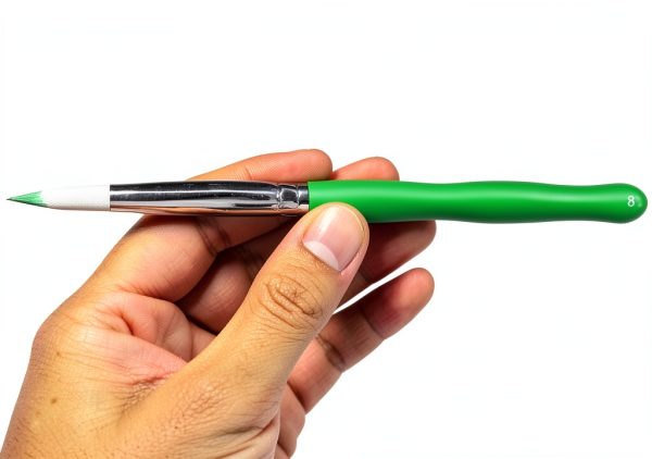 Porcelain Brush Pen Dental Brushes Set ACMEDENT 5-Piece Green Enamel-2