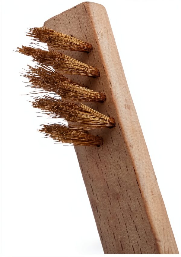 Beta 1737 Wire Brush Corrugated Brass Wires with Hardwood Handle 0.2-3