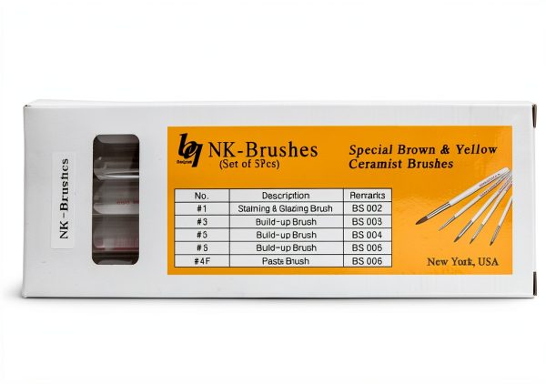 Porcelain Natural K Ceramist Brushes Stick 5 Piece Set Kolinsky - Used in Dental Lab - Arts & Crafts-4