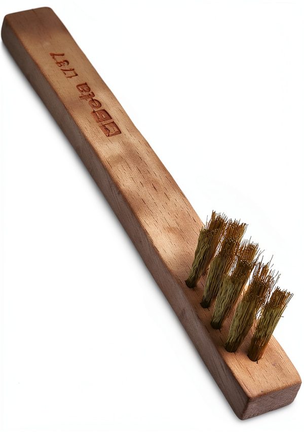 Beta 1737 Wire Brush Corrugated Brass Wires with Hardwood Handle 0.2-1