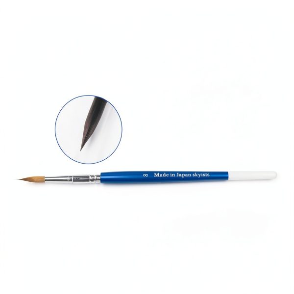 Nylon Dental Brush Pen 5Piece by ACMEDENT with Blue Wood Handle-4