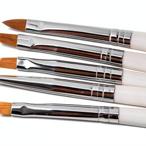 Finest Sable Porcelain Ermine Brush Pen Airgoesin Dental Brush 5pcs-0