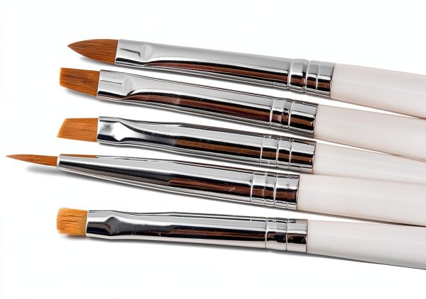 Finest Sable Porcelain Ermine Brush Pen Airgoesin Dental Brush 5pcs-0