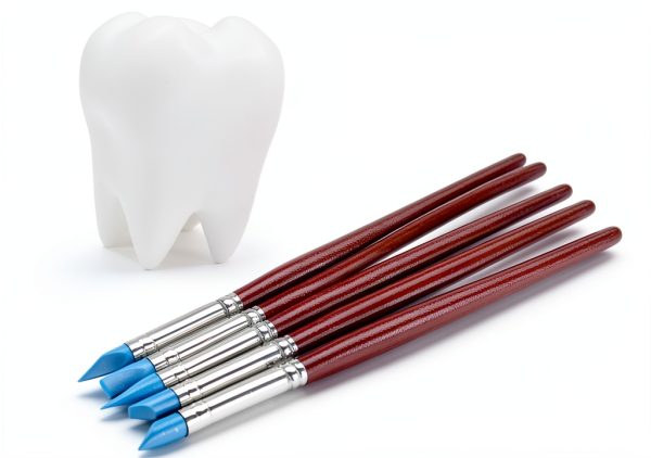 wosume Teeth Silicone Brush, Soft Practical Composite Cement Brush, for Teeth Remove Dirt Home Occlusal Surface-8