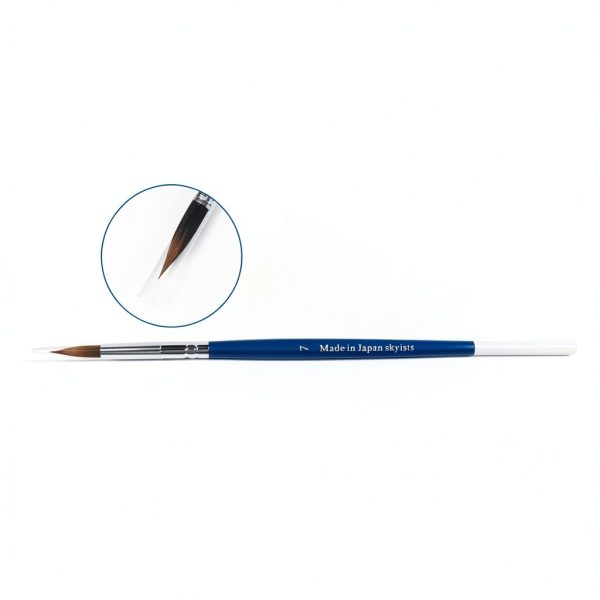 Nylon Dental Brush Pen 5Piece by ACMEDENT with Blue Wood Handle-3