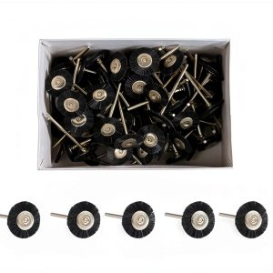 Dental LAB JEWERLY - Premium POLISHING Brushes - Straight HP Mounted - Hard BRISTLES - Pack of 100 Brushes-0