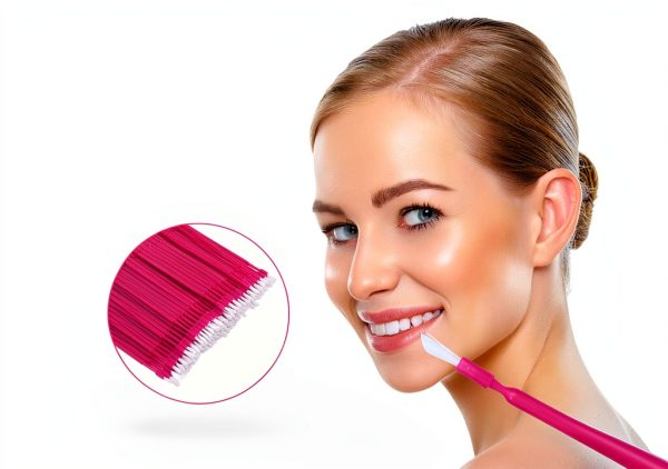 Dental Micro Brush 100 PCS Agatige Bendable Ultrafine Purple Brush-1