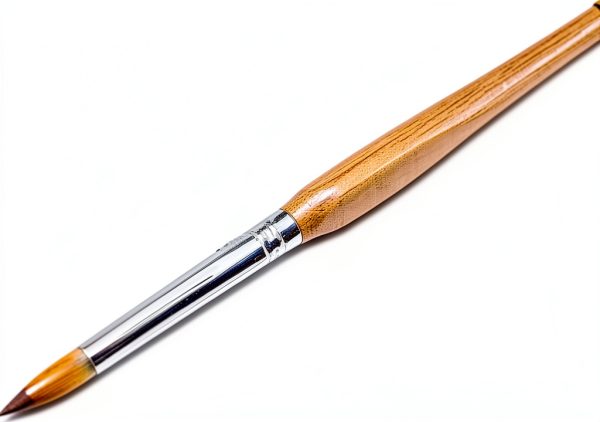 Wood Handle Denture Brushes ACMEDENT Brush Pen Flat Bold Thin-0
