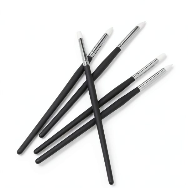 White Dental Resin Brush Pens YK0306 Set of 5 Tooth Shaping Tools-4