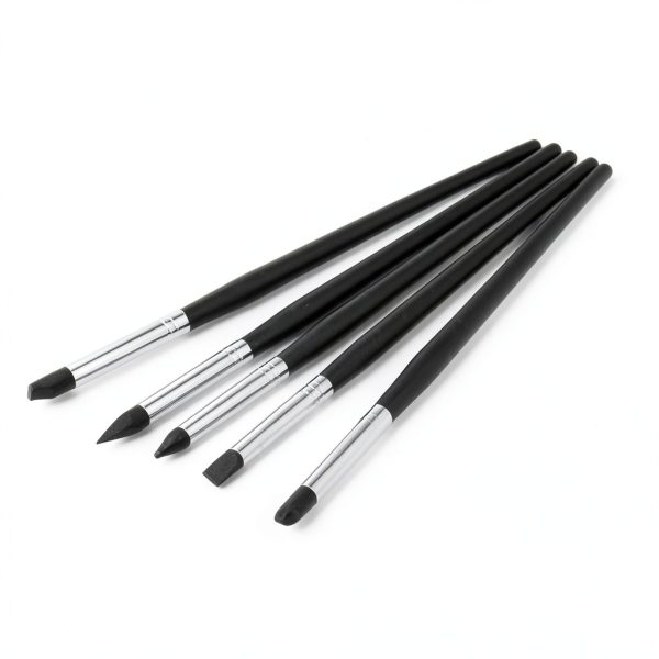 5pcs Black Dental Resin Brush Pens Dental Shaping Silicone Tooth Tool-1