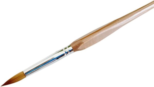 Wood Handle Denture Brushes ACMEDENT Brush Pen Flat Bold Thin-1