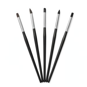 5pcs Black Dental Resin Brush Pens Dental Shaping Silicone Tooth Tool-0