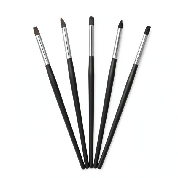5pcs Black Dental Resin Brush Pens Dental Shaping Silicone Tooth Tool-0