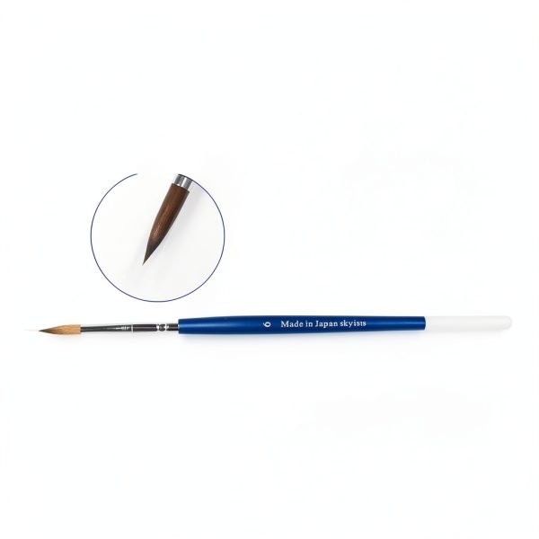 Nylon Dental Brush Pen 5Piece by ACMEDENT with Blue Wood Handle-5